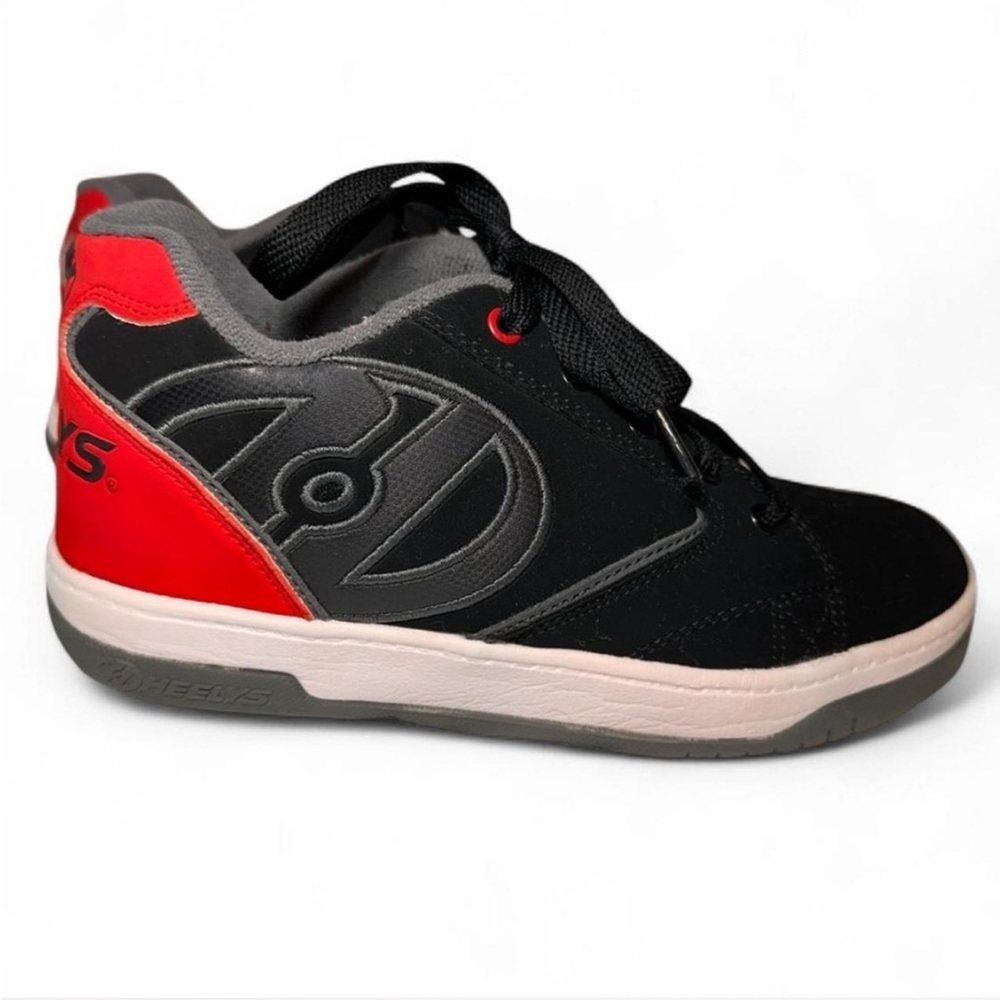 Heelys Roller Skate Shoes Youth Size 5 Black Red Wheeled Sneakers Kids W 6.5 M4